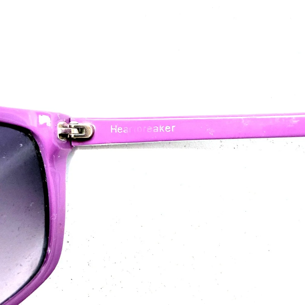 Tres Noir Eyewear Handmade Black & Purple Acetate Sunglasses w/Case